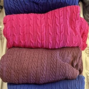 107- bundle 4 cotton v-neck sweaters size 3xl
